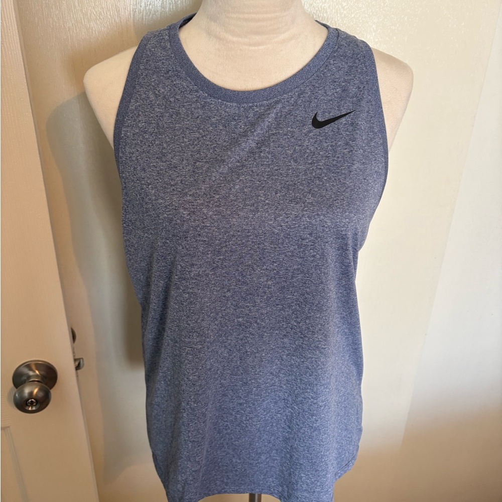 Nike Women's Heathered Blue Tank Top